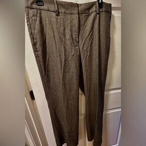 Talbots brown houndstooth dress pants fully-lined Sz 14 NWT $10